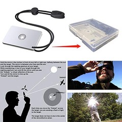 Signal Mirror Survival Tools, Military Grade Hiking Camping Mirror 2 x 3 1 Pcs