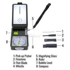 ASR Outdoor 10in1 Compact Camping Hiking Survival Kit Prepper Supplies Portable