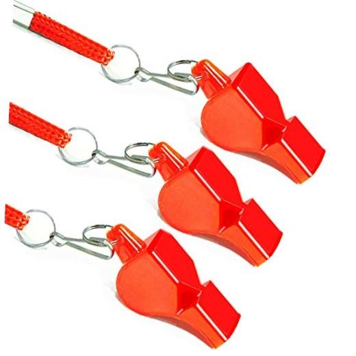 Whistle, 3PCS Professional Emergency Whistles with Lanyards, Very Loud Pealess