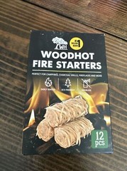Woodhot Fire Starters Odorless Tasteless Natural Food-Grade Free Of Chemicals