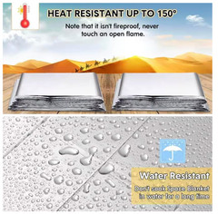 50 Pack Emergency Mylar Thermal Blankets 52”×82” Individually Wrapped