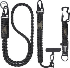 Heavy Duty Braided Paracord Lanyard for ID Badges,EDC Tether for Phone,Tactic…