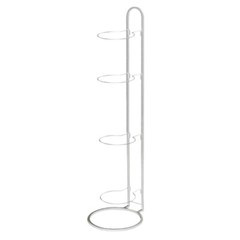 Metal Basketball Football Rack Stand with 4 Tiered for Sports Equipment Storage