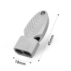 Titanium Alloy Double Tube Safety Emergency Whistle Keychain Outdoor Tool EDC