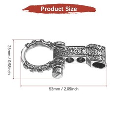 Paracord Bracelet Shackle Buckle [5PCS] – Adjustable Metal Pattern Bow Shackl…