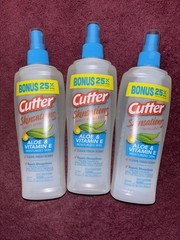 3 Cutter Skinsations Mosquito Insect Repellent Pump Spray Aloe Vitamin E 7.5 oz