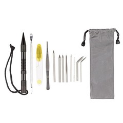 12 PC FID Set – Stainless Steel – Lacing Needles/Smoothing Tool/Stitching Set…