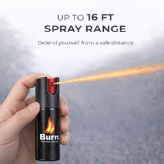 3 Pack Burn Pepper Spray Keychain – Police Strength OC with UV Dye & Safety Lock