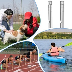 2Pcs Titanium Emergency Whistle 120db Safety Whistle with Lanyard Suitable