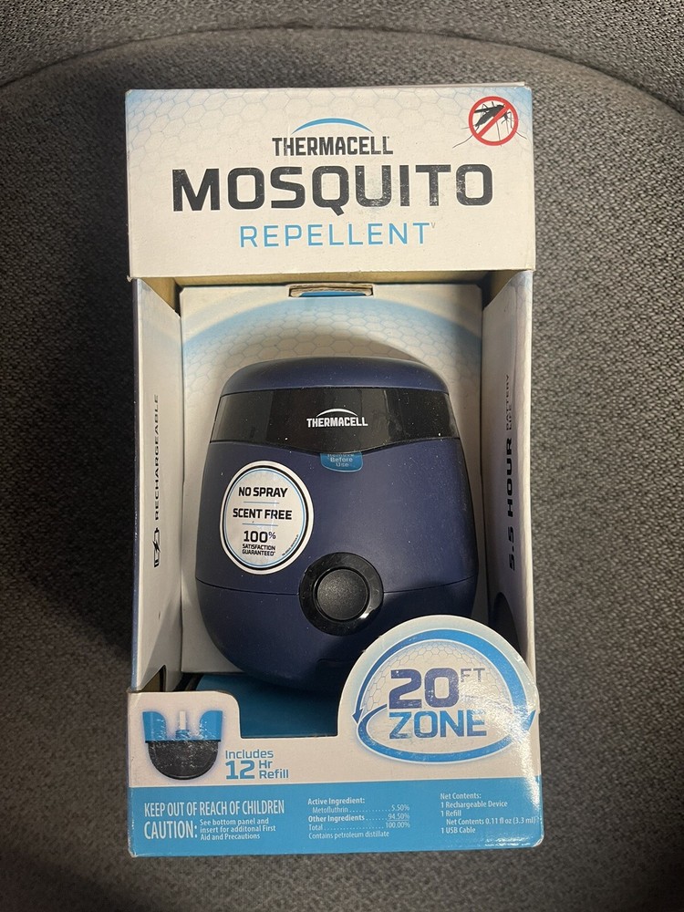NEW Thermacell Mosquito Repellent E55 Graphite includes 12 hour refill 20 ft✅