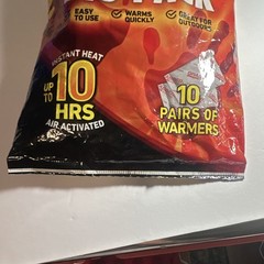 Grabber Disposable Hand Warmers 10 Pairs Air Activated Up to 10 Hrs 135°F