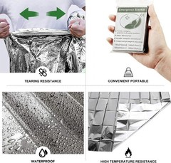 Emergency Thermal Blanket 25 Pack Mylar Reflective Survival Shelter 210x160cm