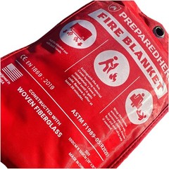 Prepared Hero Fire Blanket 39×39 Emergency Fiberglass Fire Suppression New