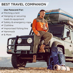 Paracord Rope 550 lb Nylon Core Type III 50ft to 1000ft Survival Camping Outdoor