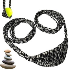 Paracord 63 Inch Handcrafted Black&White Braided Roman Gladius Slingshot