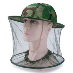 Anti Insect Mesh Fishing Caps Mosquito Head Net Camouflage Bee Veil Hat Outdoor