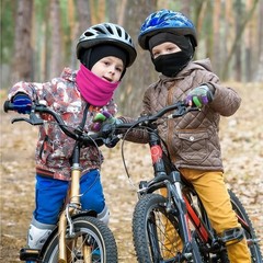 DARCHEN Kids Cotton Neck Gaiter Face Mask One Size, Ski Balaclava – Rosered