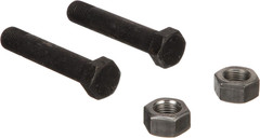 Trailer Shackle, 9/16 In, Zinc, Splined Bolt, 2 Pieces