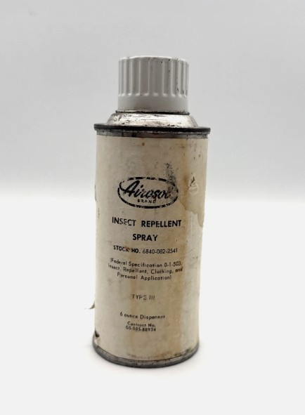 RARE Vintage Original Airosol Insect Repellent Spray Metal Can & Cap Collectable