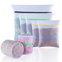 GOGOODA Mesh Laundry 1*XXL Bag+2*Large Bag+2*Medium Bag+2*Bra Bag, White