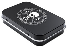ESEE Pocket Survival Kit Tin Dimensions 3.75″ x 2.25″ x .75″ Empty Tin Can 2284