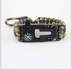 Adjustable Lifesaving Bracelet Compass Whistle – A0024