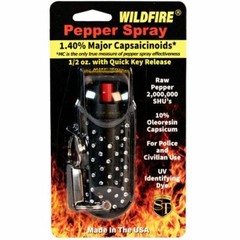 WILDFIRE® 1.4% MC 1/2 oz with Rhinestones Holster Pepper Spray Black