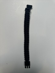 Paracord Bracelet 550 Black Tactical 3/8″ Buckle (Black) Hand Made