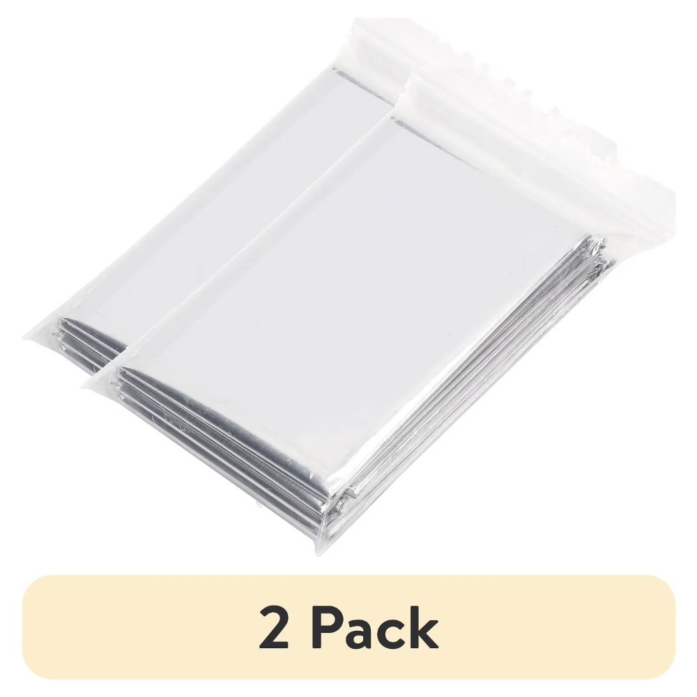 (2 pack) Camping Emergency Survival Blanket, Reusable,1.5 oz