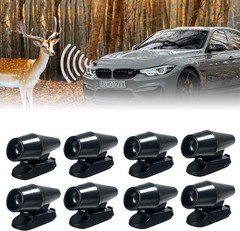 8pcs Deer Warning Whistles for Cars Trucks Motorcycles Animal Alert Device Black