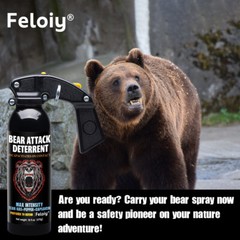 Feloiy Bear Repellent Spray Self Defense Security Protection 16 oz 35 Ft