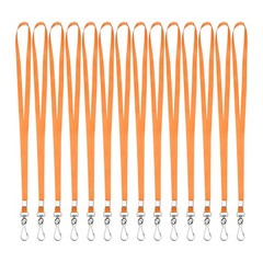 For 50Pcs Nylon Lanyard 17.3″ with Key Carabiner, Orange