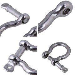 4 Pcs Stainless Steel Anchor Shackle 1/4″, Heavy Duty Bow Shackle Lifting Sai…