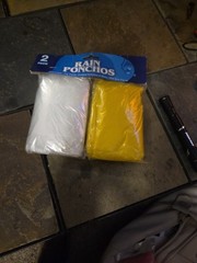 2 PACK & 1 pack RAIN PONCHOS 3 DISPOSABLE RAIN PONCHOS NEW IN BAG