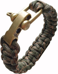 Paracord Bracelet – Tactical Survival Bracelet for Men with Bronze USA Flag – 3