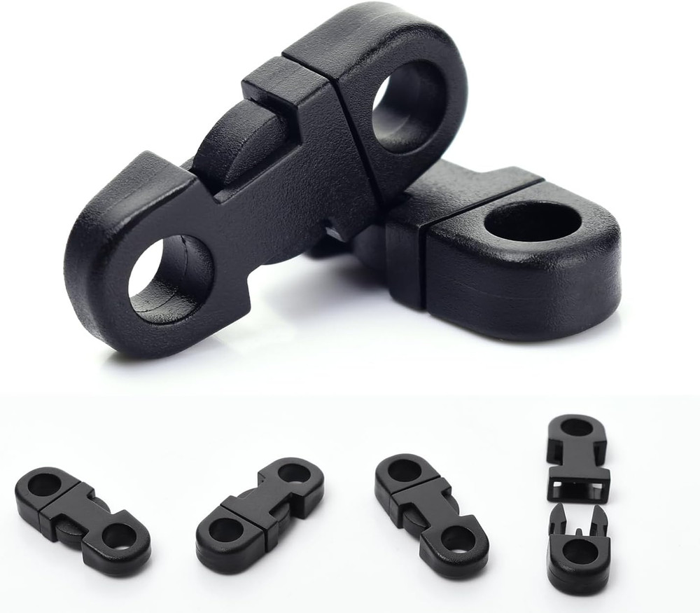 25 Pack Breakaway Buckle, 5mm Side Release Plastic Buckles for Paracord Bracelet