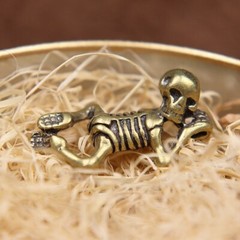 Brass Small Skull Baby Paracord Beads DIY Accessories Handle Lanyard Pendants