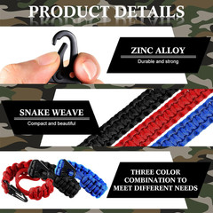 Shappy 3 Pcs 550 Paracord Lanyard Keychain | Heavy Duty Braided, 9 », Paracord