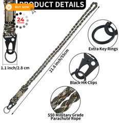 Frienda 2 Set 22 inch / 56 cm (Extendable to 80 inch), Vintage Camouflage