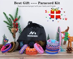 MONOBIN 550 Paracord Kits – 5Colors 20ft Parachute Cord Combo for 20ft, Camo