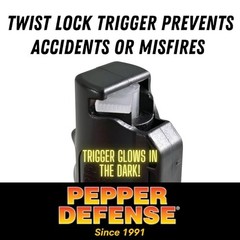 4-in-1 Pepper Spray Keychain with Tactical Belt Clip 2-PACK Black Pepper Spray