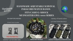Casio G-Shock Mudmaster GWG-1000 Series Adjustable Paracord Survival Watch Band