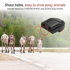 2Pack Car Deer Warning Whistle Devices – Horns Sensor Alert Gadgets – Black