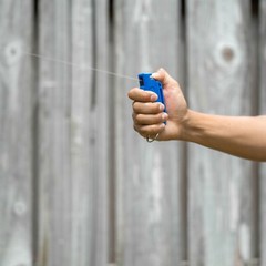 4 Police Magnum pepper spray .50oz blue molded keychain self defense protection