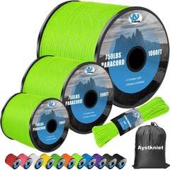 750Ib Reflective Paracord Rope,100′, 4mm 11 Strand Parachute Spool Cord with …