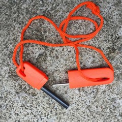 New Outdoor Survival Emergency Kit Flint Fire Starting Tool with Serrated Scrape