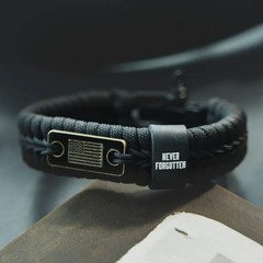 Hero Company Never Forgotten Black Tactical Paracord Bracelet