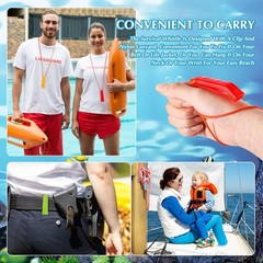 Sotiff 100 Pieces Emergency Whistles with Lanyard Safety Survival Whistles Lo…