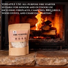 Raneped Waterproof Fire Starters for Campfires & Fireplace 30 Pcs/Bag