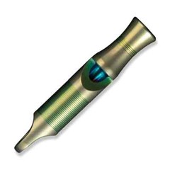 We Knife Co Titanium Whistle/Brown Paracord Loud 120 Decibels With Green Finish